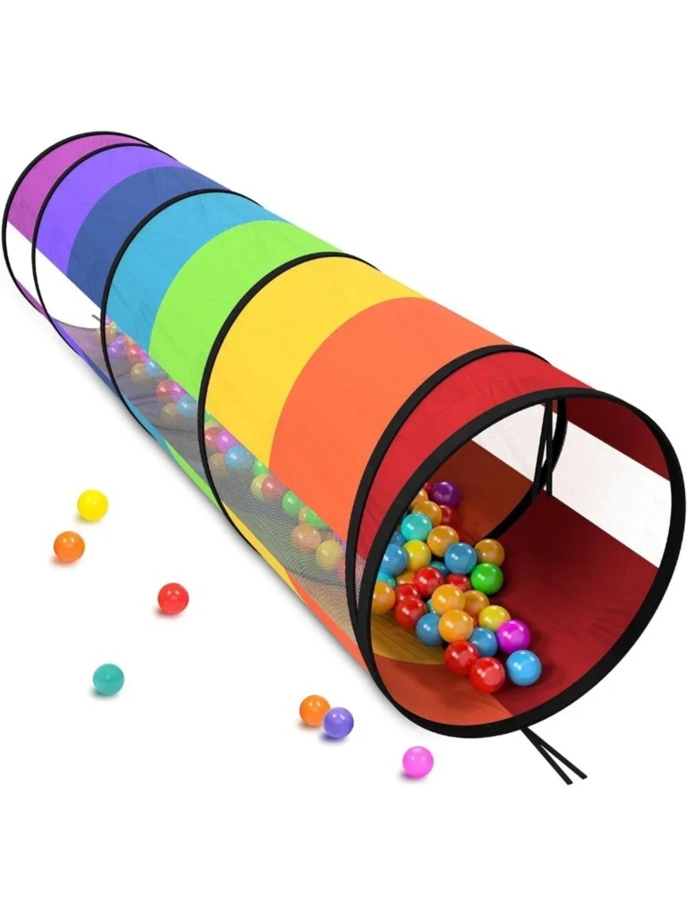 Extra-Large Pop-Up Play Tunnel for Toddlers 1-3 Years, Indoor/Outdoor Sensory